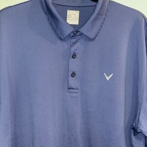 Callaway Polo Shirt Mens XL Blue Golf Stretch Performance Tech